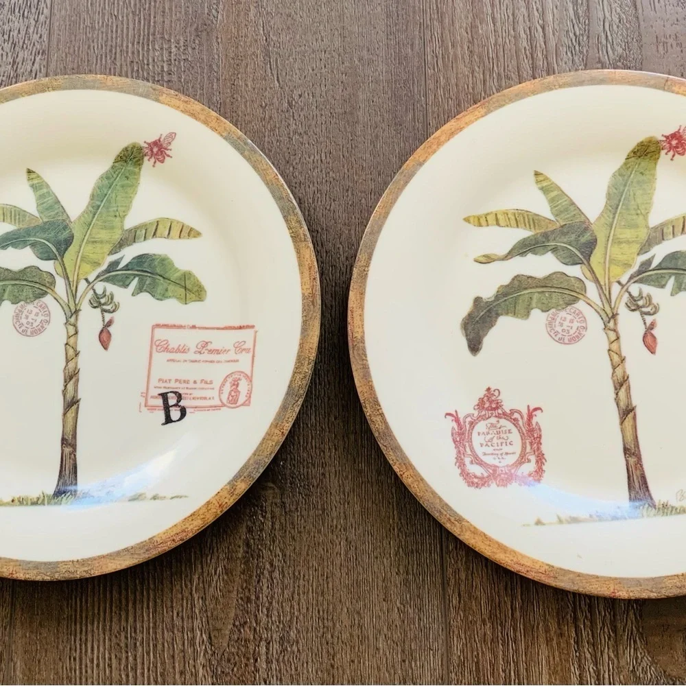 Evergreen melamine plates